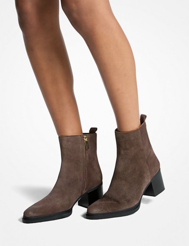 Stivale Lex in pelle scamosciata cioccolato