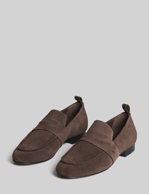 Mocassino scamosciato Pat cacao