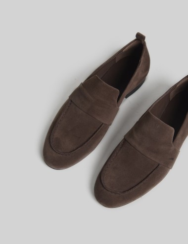 Mocassino scamosciato Pat cacao