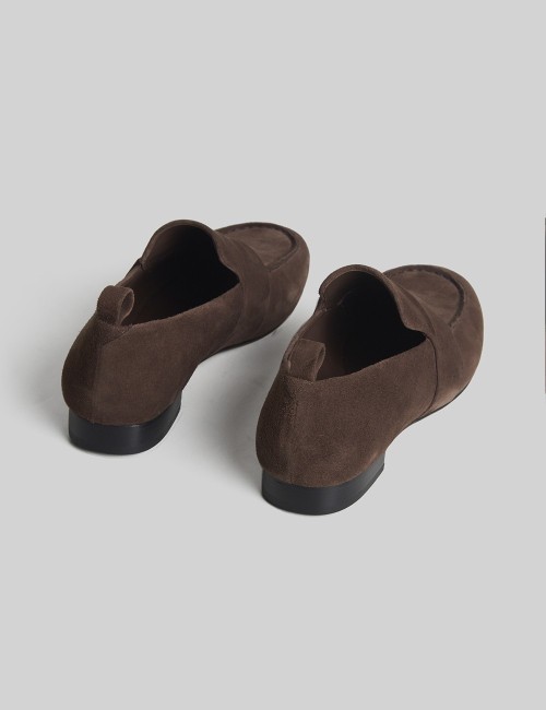 Mocassino scamosciato Pat cacao