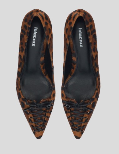 Scarpa con tacco NAVARI PUMPS 55 leopardata