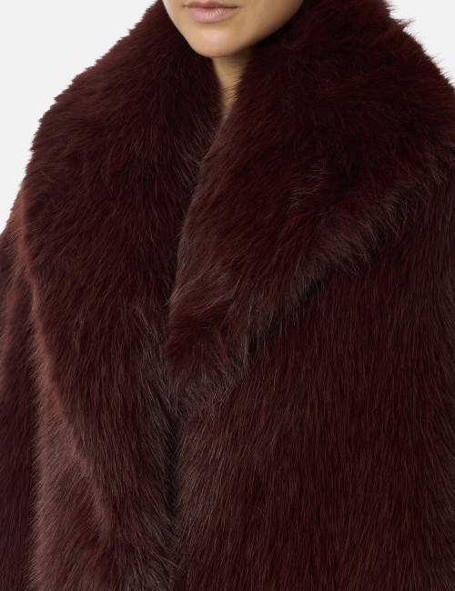 Cappotto con texture effetto pelo
