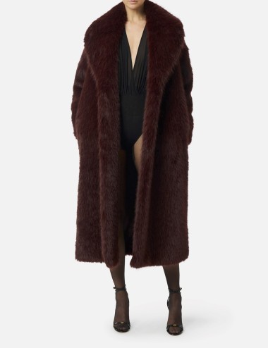 Cappotto con texture effetto pelo