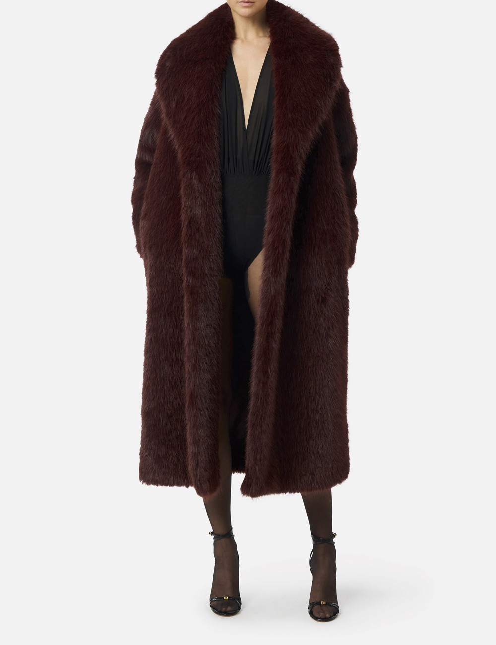 Cappotto con texture effetto pelo