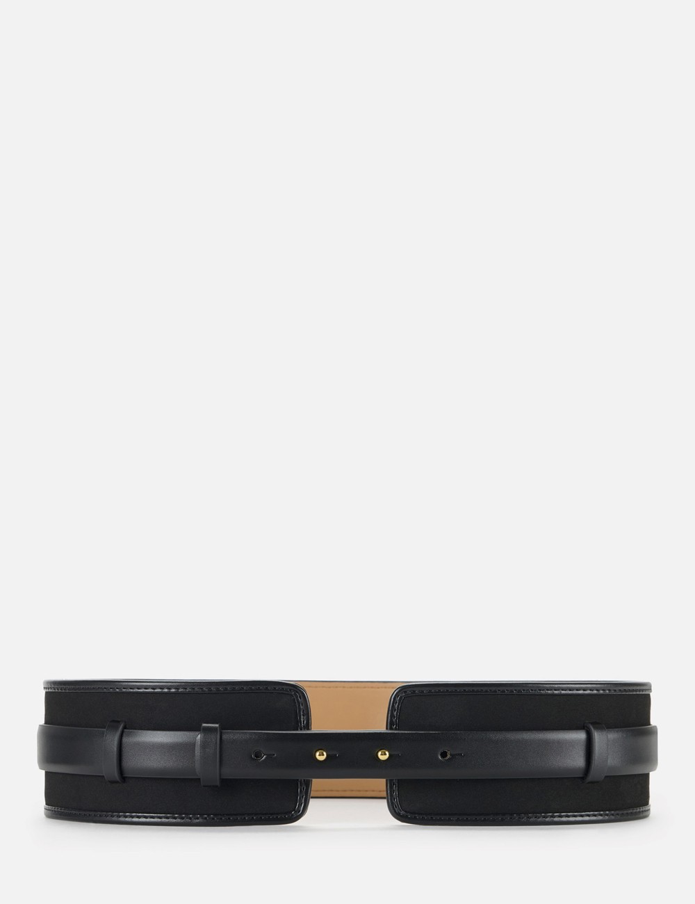 Belt with logo and snake pattern black