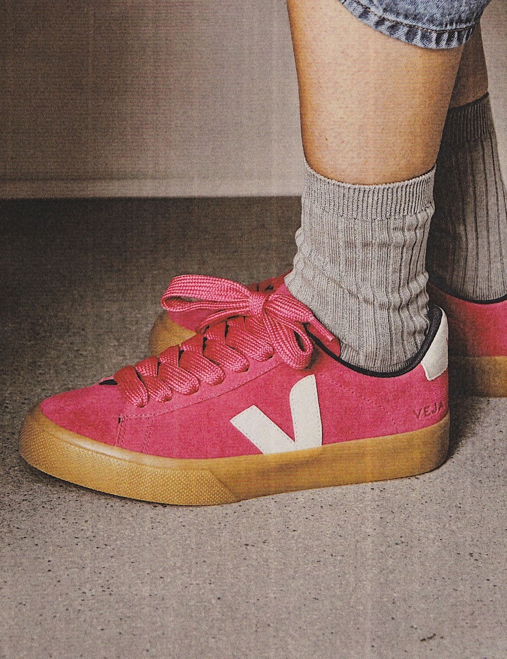 SNEAKERS CAMPO BOLD SUEDE PINK PIERRE NATURAL