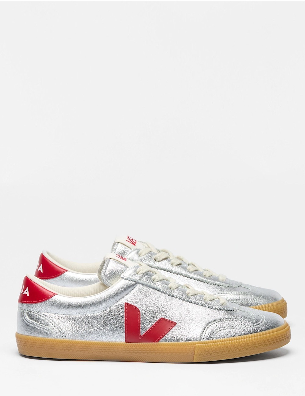 SNEAKERS VOLLEY LEATHER SILVER PEPPER