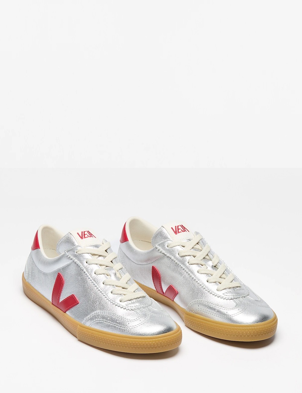 SNEAKERS VOLLEY LEATHER SILVER PEPPER