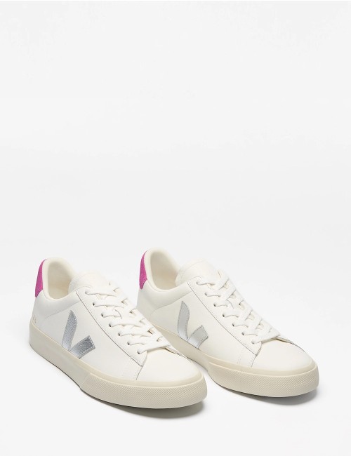 SNEAKERS CAMPO LEATHER WHITE SILVER ULTRAVIOLET
