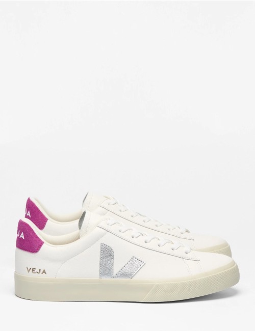 SNEAKERS CAMPO LEATHER WHITE SILVER ULTRAVIOLET