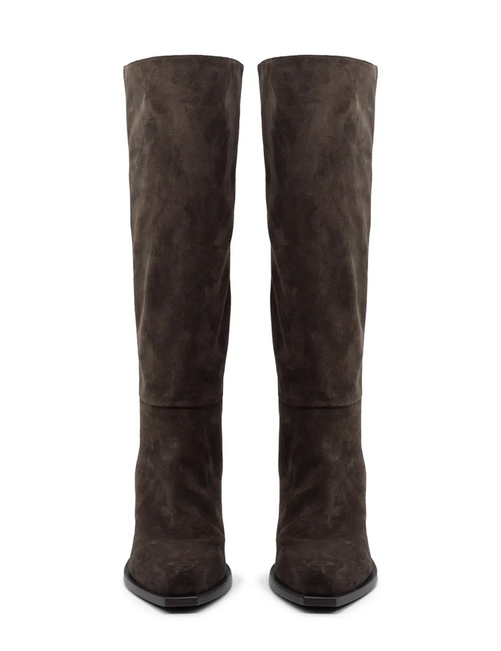 Jolene high-heeled cowboy boot in coffee suede