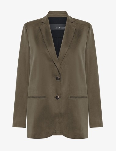 Giacca Cupro Boyfriend Women Blazer Fern