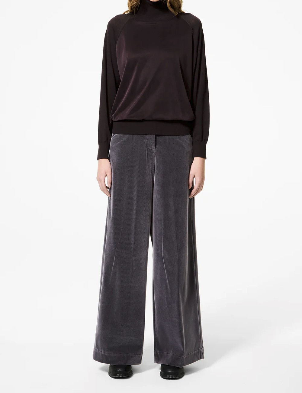 Cupro Turtleneck Wom Soft Knit bordeaux