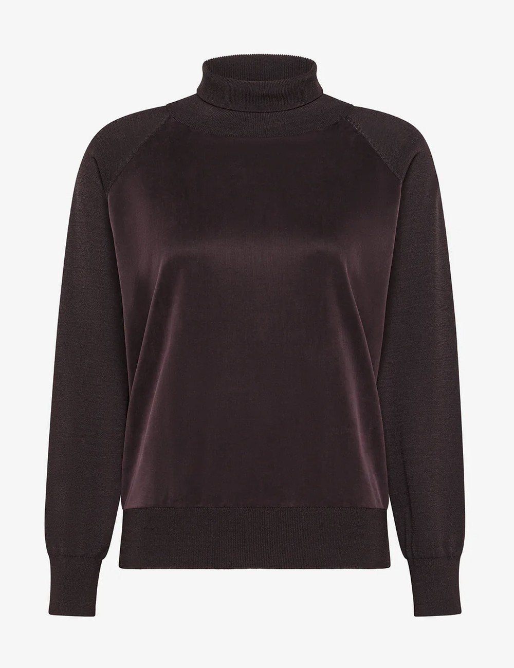 Cupro Turtleneck Wom Soft Knit bordeaux