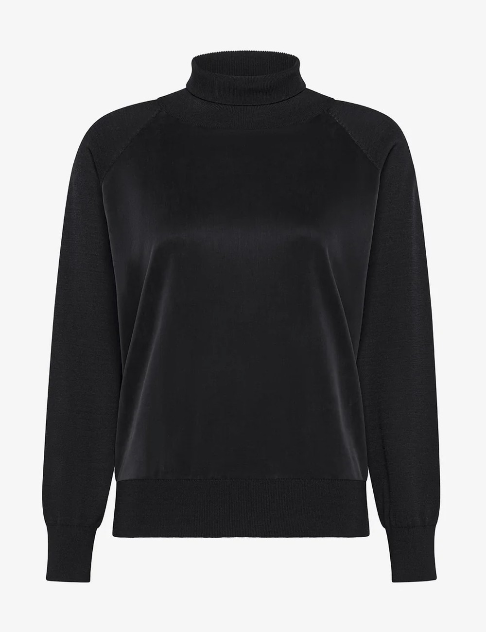 Maglione Cupro Turtleneck Wom Soft Knit nero