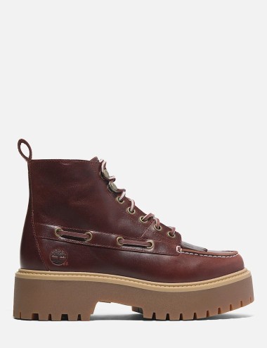 Stone Street Platform Kiltie Boot Dark Red