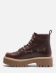 Stone Street Platform Kiltie Boot Dark Red