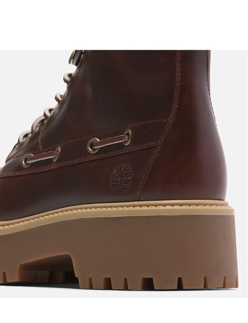 Stone Street Platform Kiltie Boot Dark Red