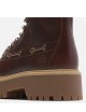 Stone Street Platform Kiltie Boot Dark Red