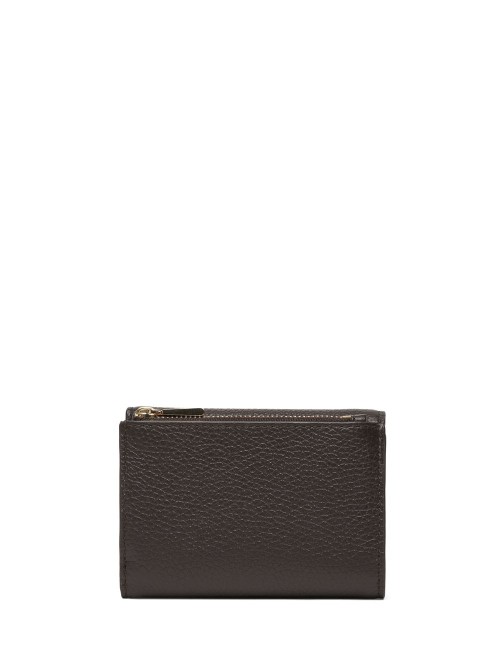 Bryant Medium Pebbled Leather Wallet chocolate