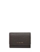Portafoglio Bryant grande in pelle martellata con chiusura a scatto cioccolato
