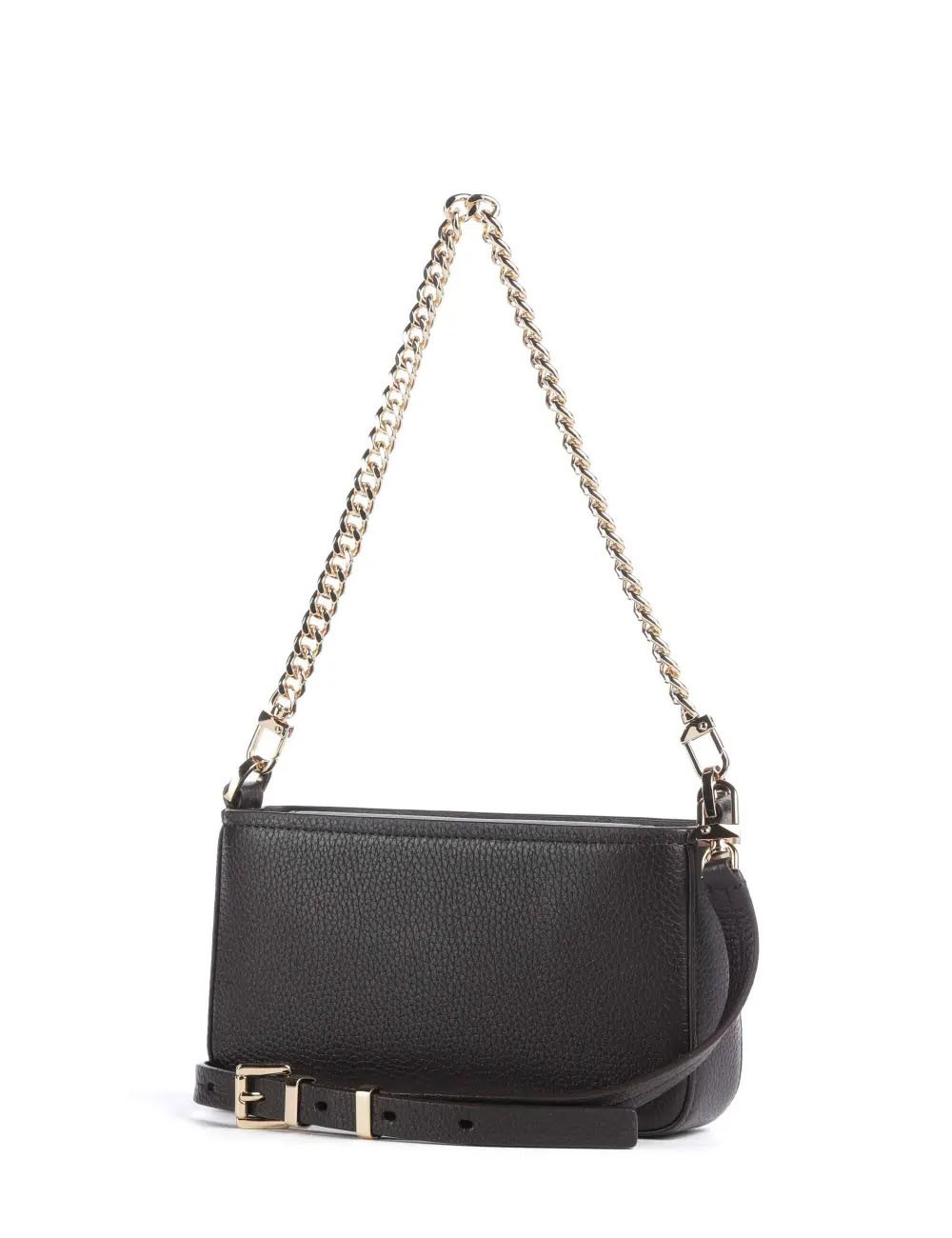 Pochette convertibile Bryant piccola in pelle martellata cioccolato