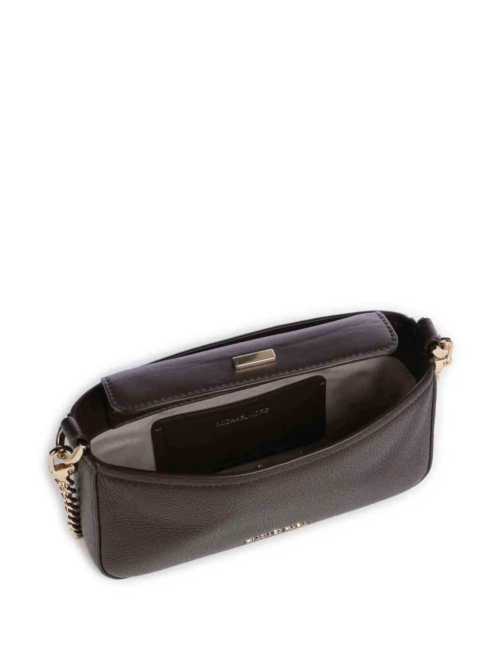 Pochette convertibile Bryant piccola in pelle martellata cioccolato