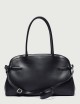 Borsa Aura Alba Large a spalla in pelle con tracolla nera