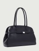 Borsa Aura Alba Large a spalla in pelle con tracolla nera