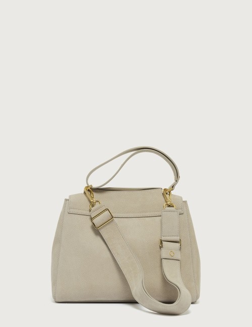 Sveva Nabucco medium nubuck leather shoulder bag rock