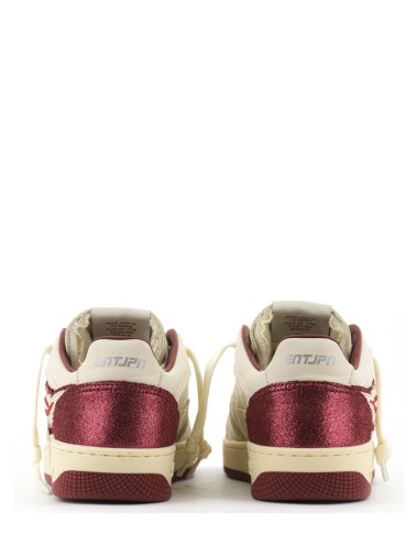 Sneakers donna Egg Rocket 2 in pelle white burgundy