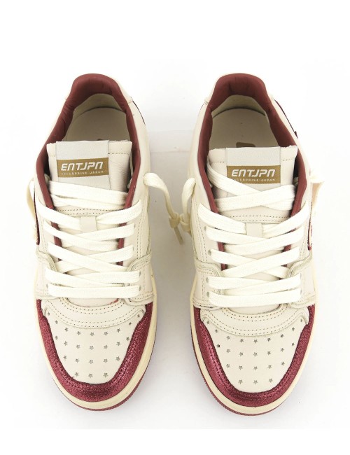 Sneakers donna Egg Rocket 2 in pelle white burgundy