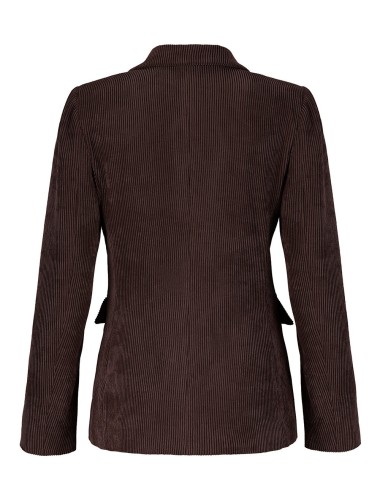 Giacca doppiopetto in velluto a coste wenge