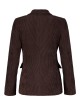 Giacca doppiopetto in velluto a coste wenge