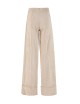 Pantalone in velluto a coste largo milk