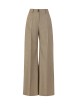 Pantalone a zampa in flanella con cristalli mastice