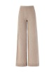Pantalone in cashmere con cristalli noce