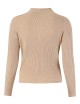 Maglia girocollo slim rombi con paillettes mastice