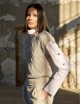Gilet rombi con paillettes mastice