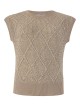 Gilet rombi con paillettes mastice