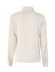Camicia in raso fluido slim gesso