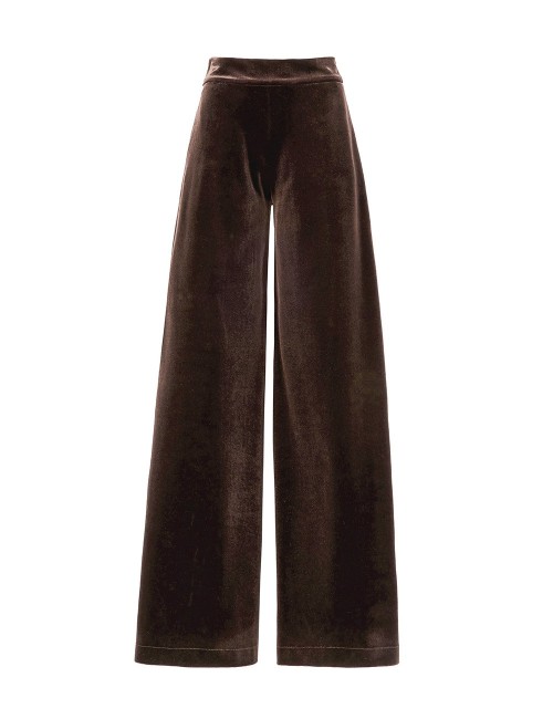 Pantalone in velluto largo wenge