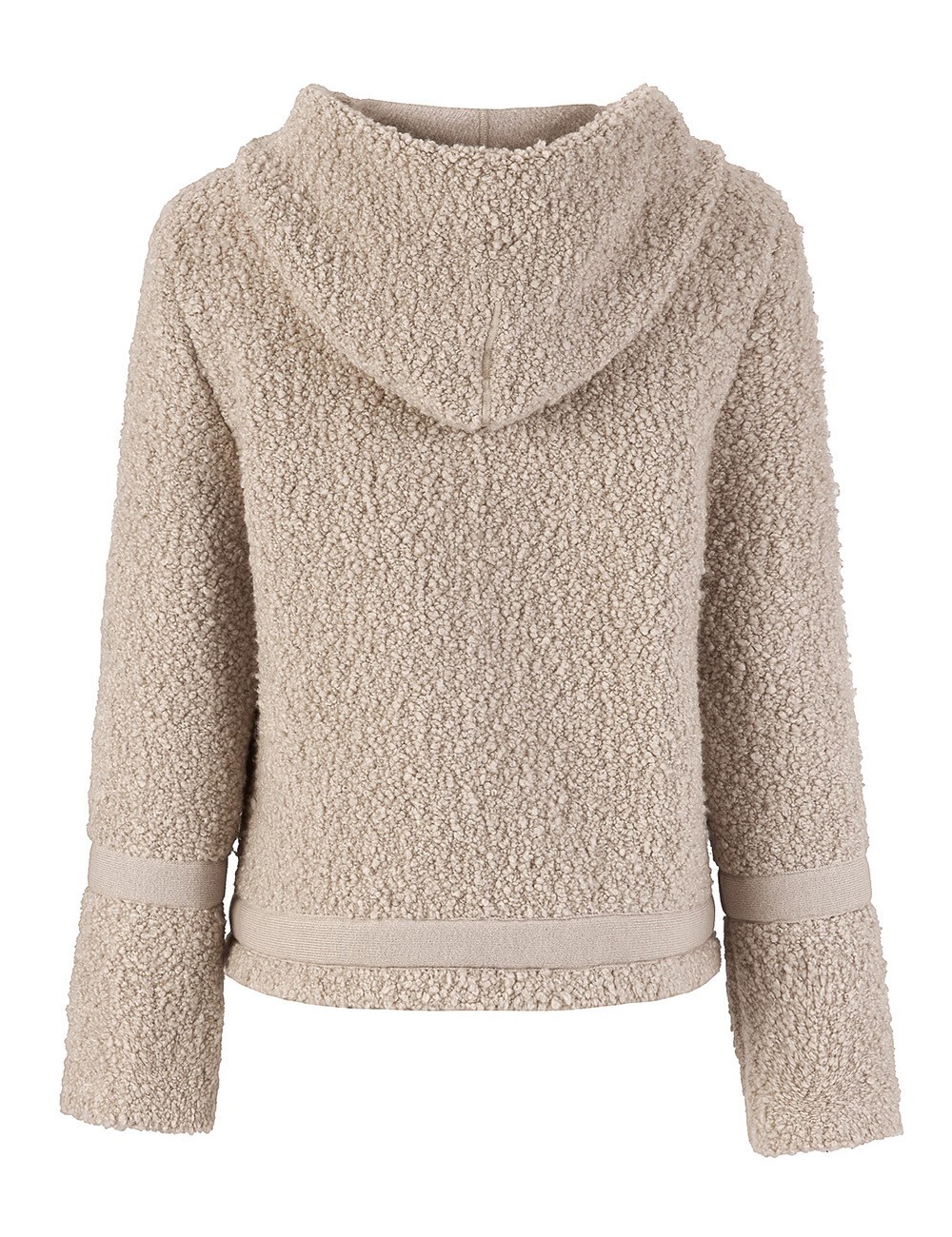 Giubbino in boucle tramato gesso