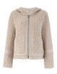 Giubbino in boucle tramato gesso