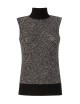 Gilet dolcevita slip rombi con paillette nero