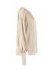 Maglia tunica giro in raso con cristalli gesso