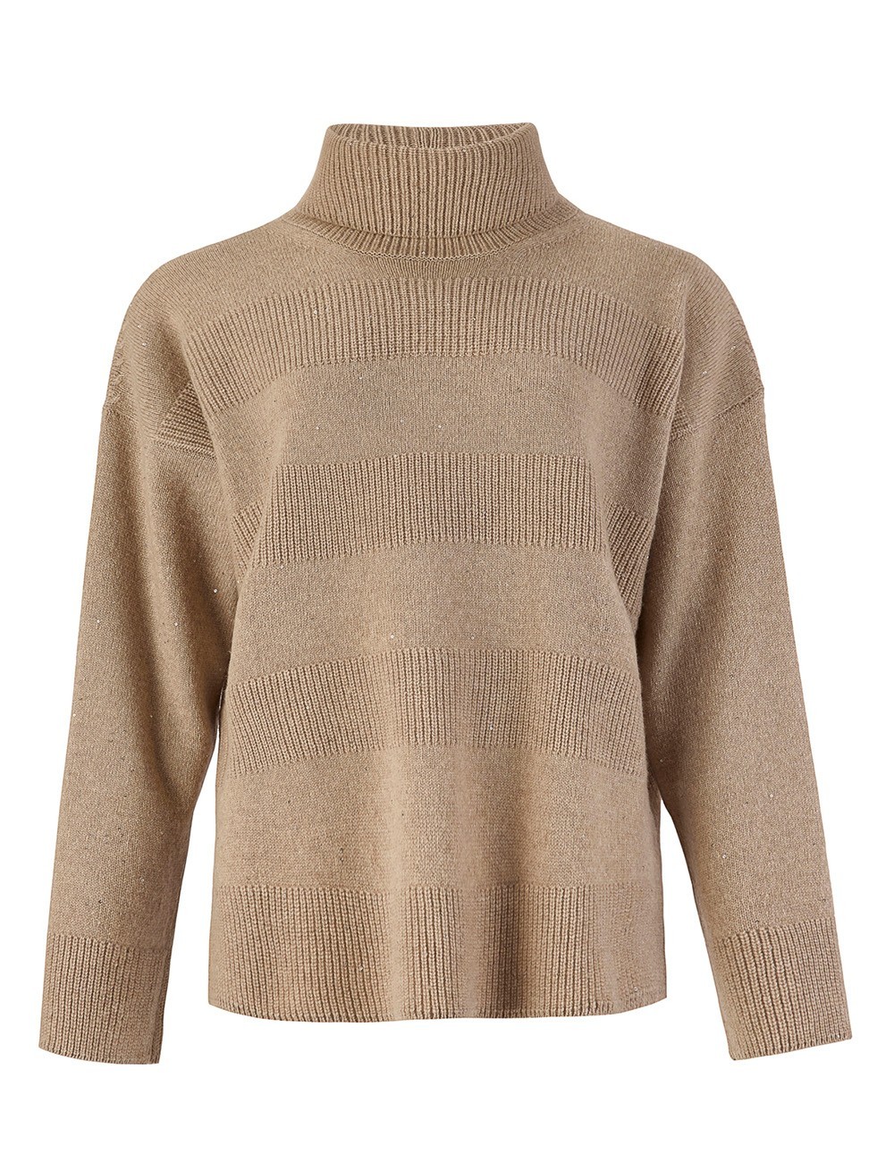 Dolcevita lungo in cashmere con cristalli noce