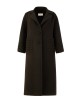 Cappotto lungo in cashmere con balze wenge