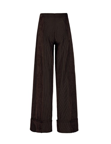 Pantalone in velluto a coste largo wenge