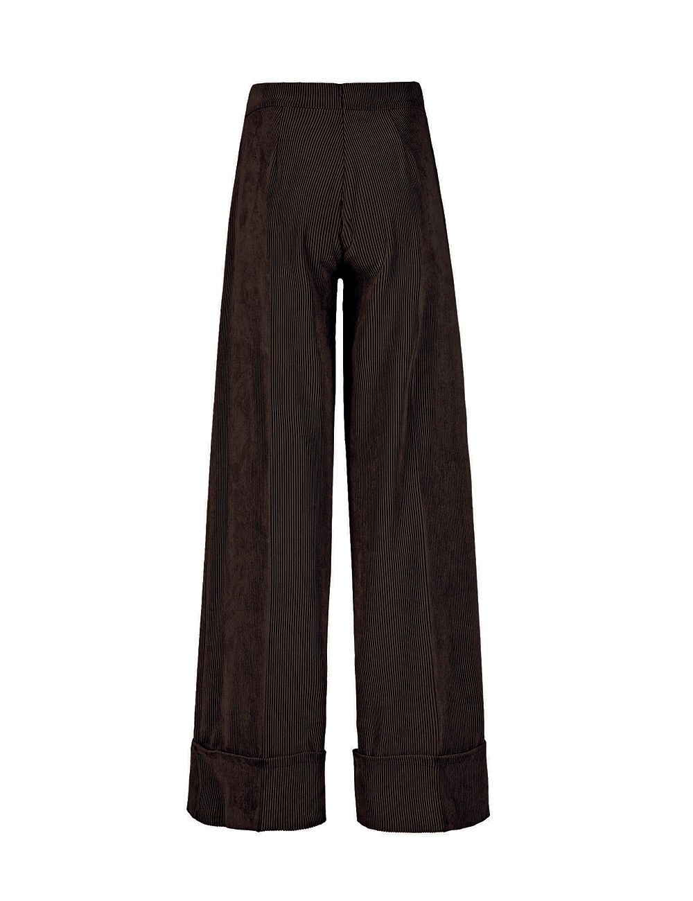 Pantalone in velluto a coste largo wenge